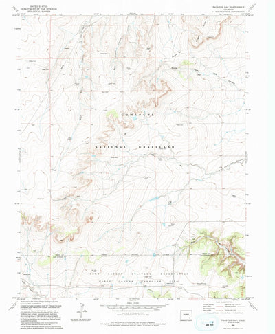 United States Geological Survey Packers Gap, CO (1993, 24000-Scale) digital map