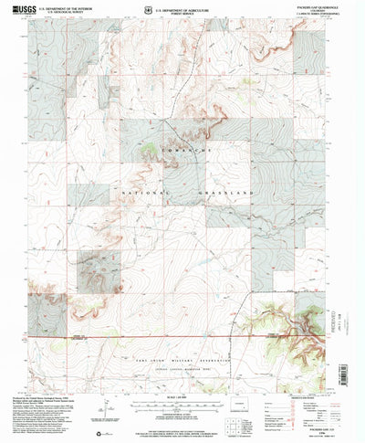United States Geological Survey Packers Gap, CO (1996, 24000-Scale) digital map