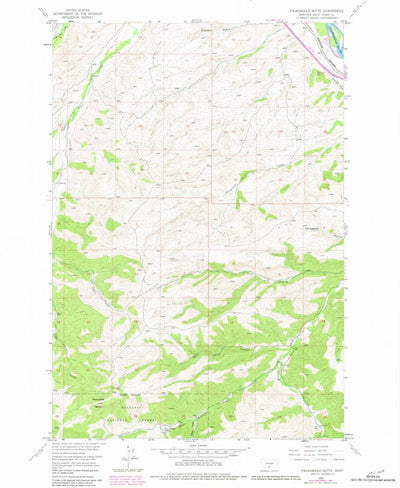 United States Geological Survey Packsaddle Butte, MT (1955, 24000-Scale) digital map