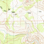 United States Geological Survey Packsaddle Canyon, WY (1984, 24000-Scale) digital map