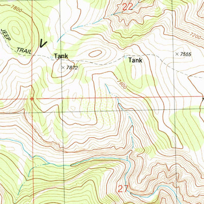 United States Geological Survey Packsaddle Canyon, WY (1984, 24000-Scale) digital map