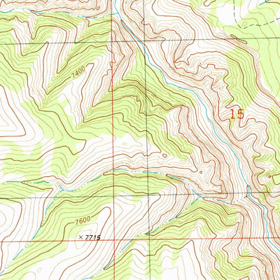 United States Geological Survey Packsaddle Canyon, WY (1984, 24000-Scale) digital map