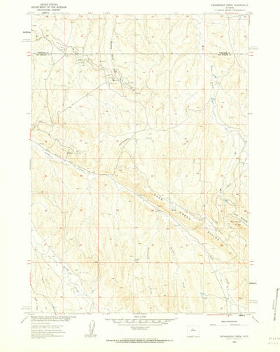 United States Geological Survey Packsaddle Creek, WY (1960, 24000-Scale) digital map