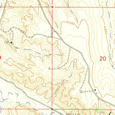United States Geological Survey Packsaddle Creek, WY (1960, 24000-Scale) digital map