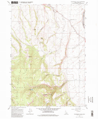 United States Geological Survey Packsaddle Lake, ID (1965, 24000-Scale) digital map