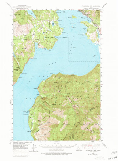 United States Geological Survey Packsaddle Mountain, ID (1949, 62500-Scale) digital map