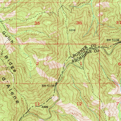 United States Geological Survey Packsaddle Mountain, ID (1949, 62500-Scale) digital map