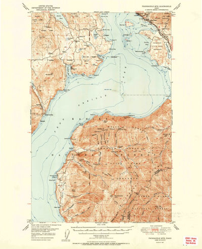 United States Geological Survey Packsaddle Mountain, ID (1951, 62500-Scale) digital map