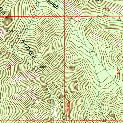 United States Geological Survey Packsaddle Mountain, ID (1996, 24000-Scale) digital map