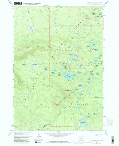 United States Geological Survey Packsaddle Mountain, OR (1963, 24000-Scale) digital map