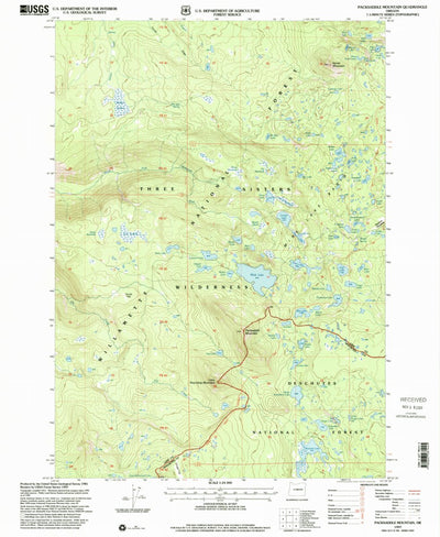 United States Geological Survey Packsaddle Mountain, OR (1997, 24000-Scale) digital map