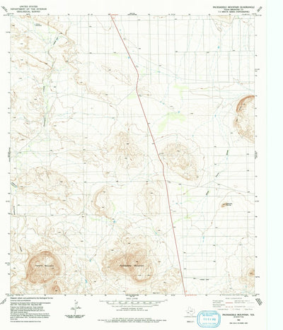 United States Geological Survey Packsaddle Mountain, TX (1983, 24000-Scale) digital map