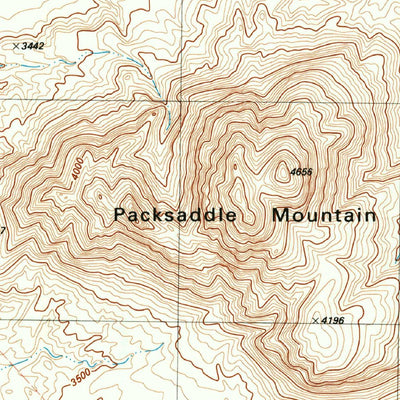 United States Geological Survey Packsaddle Mountain, TX (1983, 24000-Scale) digital map
