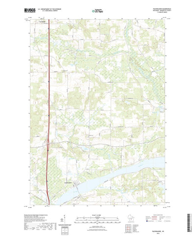 United States Geological Survey Packwaukee, WI (2022, 24000-Scale) digital map