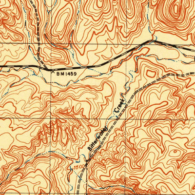 United States Geological Survey Packwood Creek, CA (1943, 31680-Scale) digital map