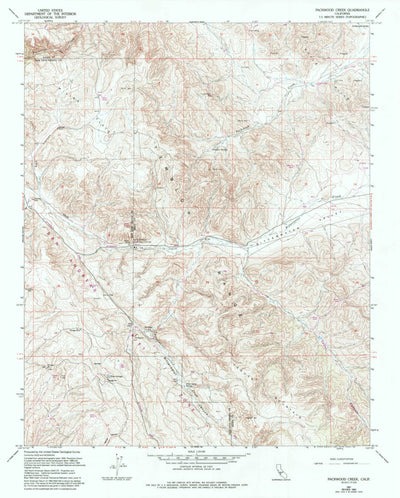 United States Geological Survey Packwood Creek, CA (1961, 24000-Scale) digital map