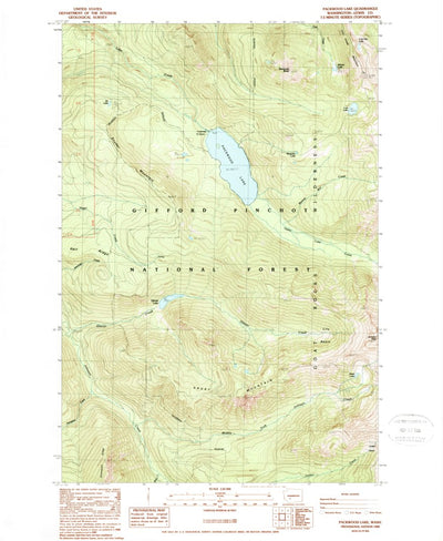 United States Geological Survey Packwood Lake, WA (1989, 24000-Scale) digital map