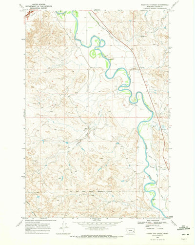 United States Geological Survey Paddy Fay Creek, MT (1968, 24000-Scale) digital map