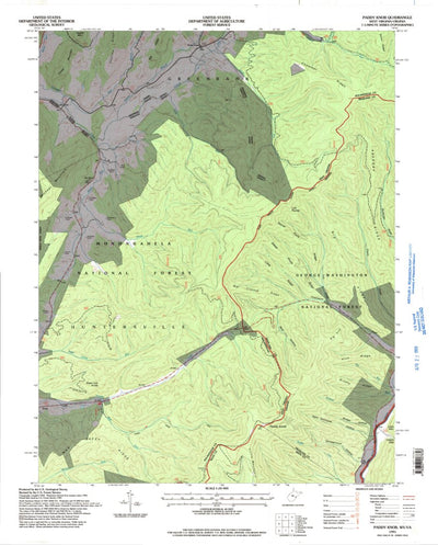 United States Geological Survey Paddy Knob, WV-VA (1995, 24000-Scale) digital map