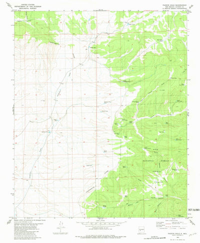United States Geological Survey Paddys Hole, NM (1981, 24000-Scale) digital map