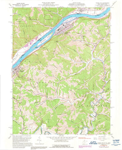 United States Geological Survey Paden City, WV-OH (1960, 24000-Scale) digital map