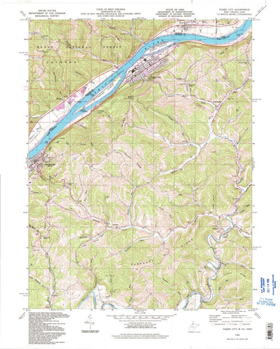 United States Geological Survey Paden City, WV-OH (1994, 24000-Scale) digital map