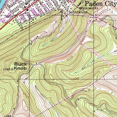 United States Geological Survey Paden City, WV-OH (1994, 24000-Scale) digital map