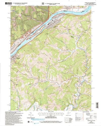 United States Geological Survey Paden City, WV-OH (2002, 24000-Scale) digital map