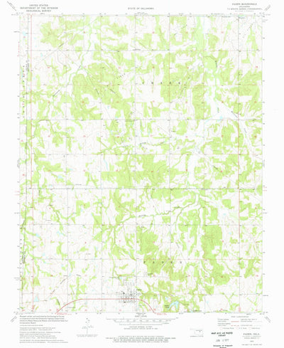 United States Geological Survey Paden, OK (1974, 24000-Scale) digital map
