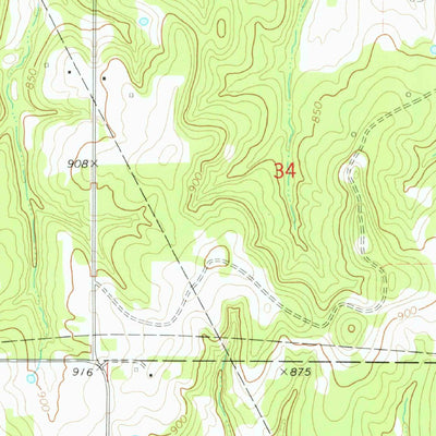 United States Geological Survey Paden, OK (1974, 24000-Scale) digital map