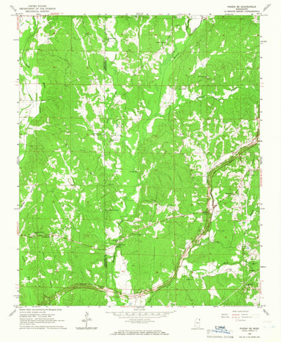 United States Geological Survey Paden SE, MS (1965, 24000-Scale) digital map