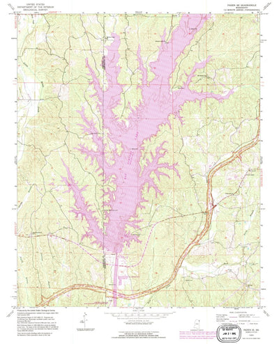 United States Geological Survey Paden SE, MS (1992, 24000-Scale) digital map