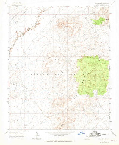 United States Geological Survey Padilla Mesa, AZ (1967, 24000-Scale) digital map