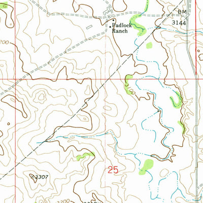 United States Geological Survey Padlock Ranch, MT (1972, 24000-Scale) digital map