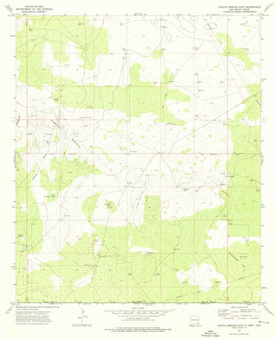 United States Geological Survey Paduca Breaks East, NM-TX (1973, 24000-Scale) digital map