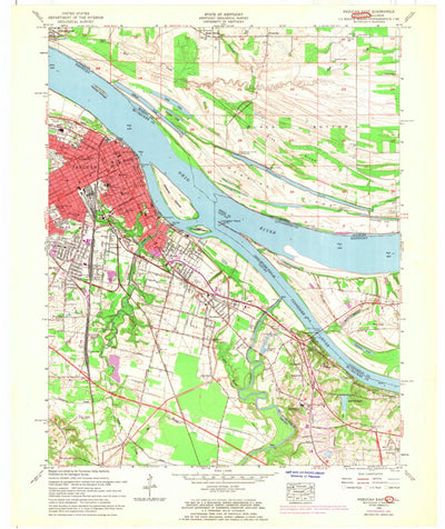 United States Geological Survey Paducah East, KY-IL (1958, 24000-Scale) digital map