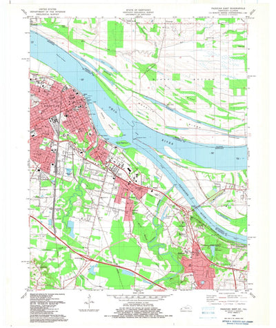 United States Geological Survey Paducah East, KY-IL (1982, 24000-Scale) digital map