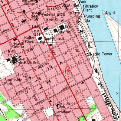 United States Geological Survey Paducah East, KY-IL (1982, 24000-Scale) digital map