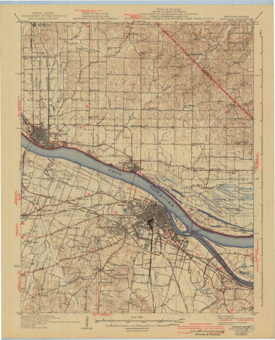United States Geological Survey Paducah, KY-IL (1929, 62500-Scale) digital map