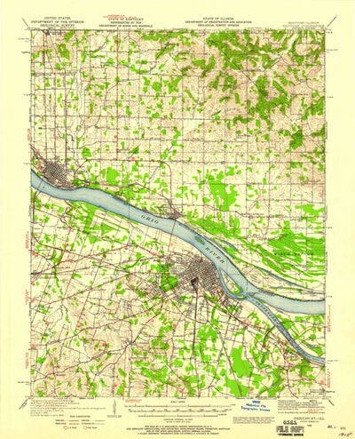 United States Geological Survey Paducah, KY-IL (1940, 62500-Scale) digital map