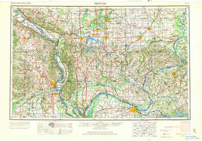 United States Geological Survey Paducah, KY-IL-MO-IN (1949, 250000-Scale) digital map