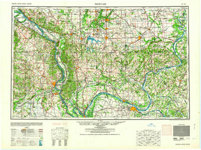 United States Geological Survey Paducah, KY-IL-MO-IN (1964, 250000-Scale) digital map