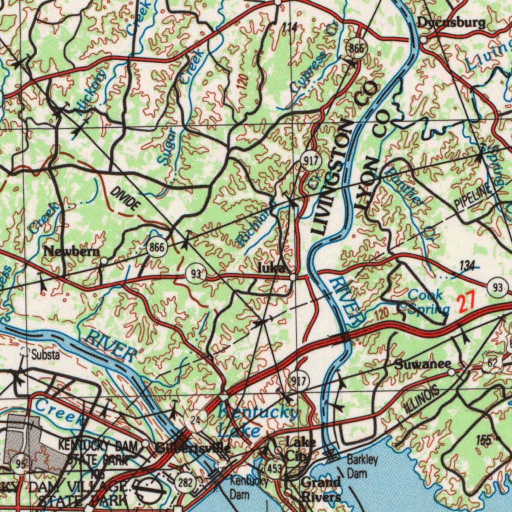 Paducah, KY-IL-MO-IN (1987, 250000-Scale) Map by United States ...