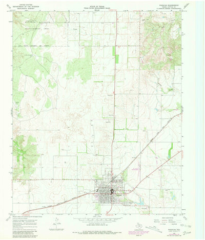 United States Geological Survey Paducah, TX (1967, 24000-Scale) digital map