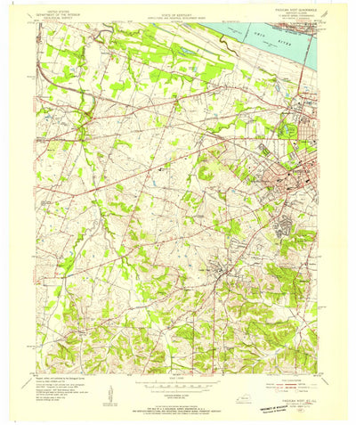 United States Geological Survey Paducah West, KY-IL (1954, 24000-Scale) digital map