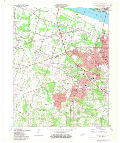 United States Geological Survey Paducah West, KY-IL (1982, 24000-Scale) digital map