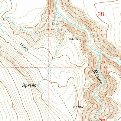 United States Geological Survey Page Springs, OR (1967, 24000-Scale) digital map