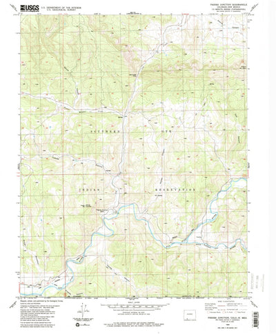 United States Geological Survey Pagosa Junction, CO-NM (1984, 24000-Scale) digital map