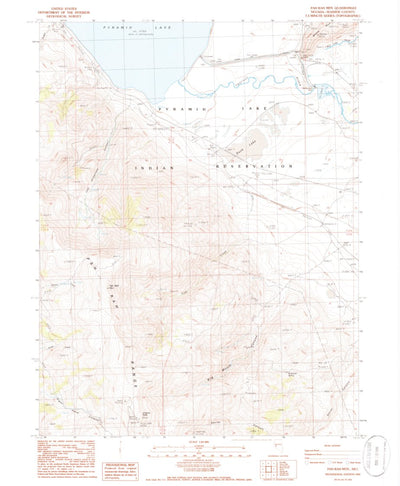 United States Geological Survey Pah Rah Mountain, NV (1985, 24000-Scale) digital map
