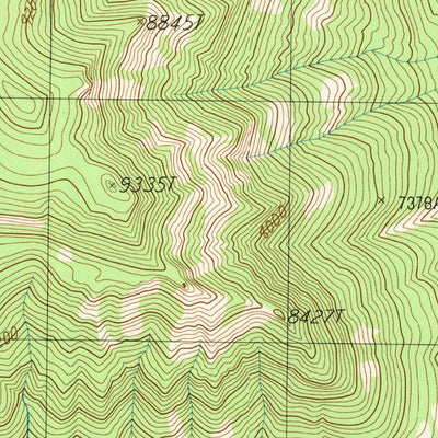United States Geological Survey Pahaska Tepee, WY (1989, 24000-Scale) digital map